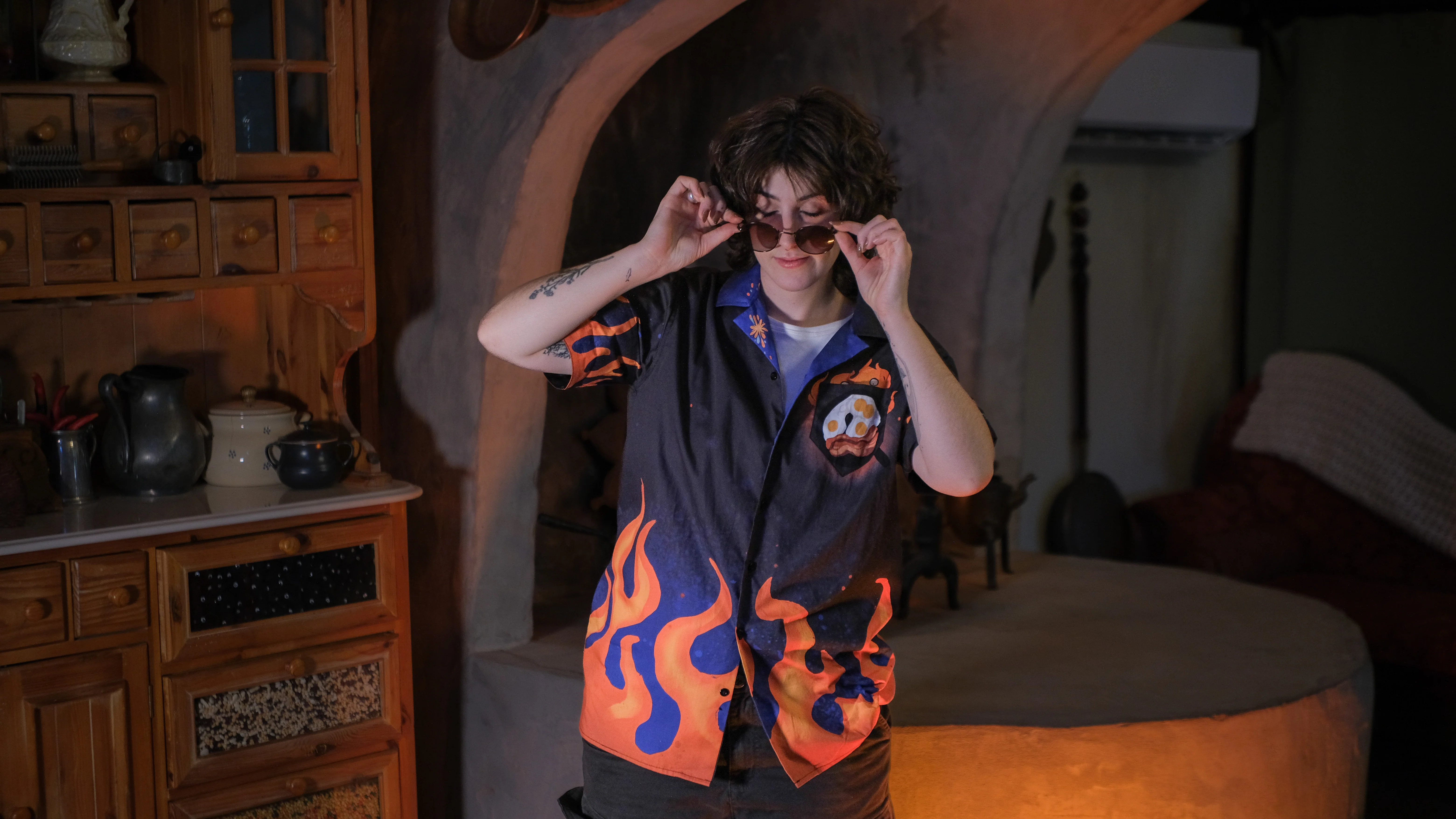 Demonspark Button-Up T-Shirt - Image 3