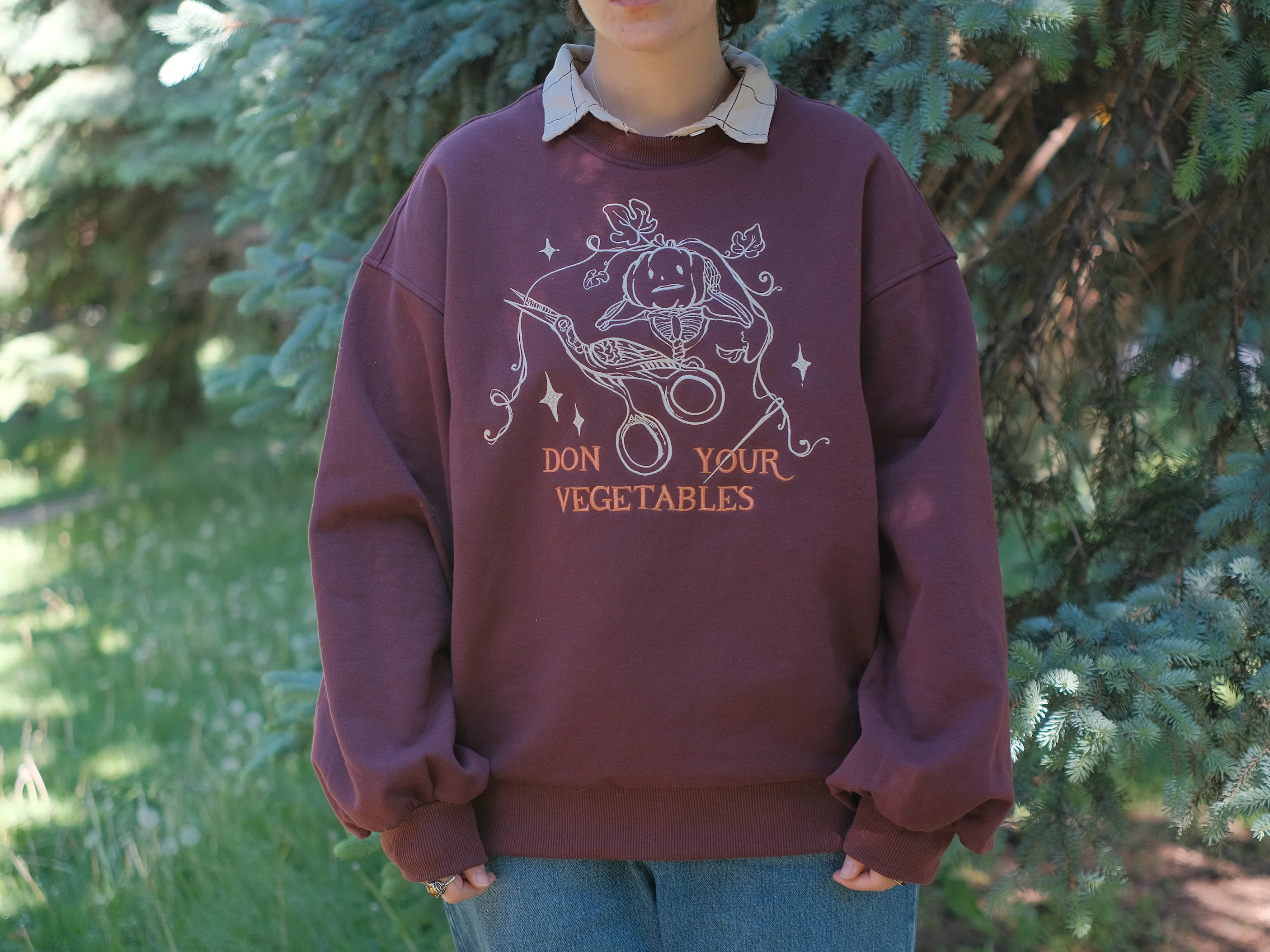 Don your Vegetables Crewneck // Cherry Wine - Image 5