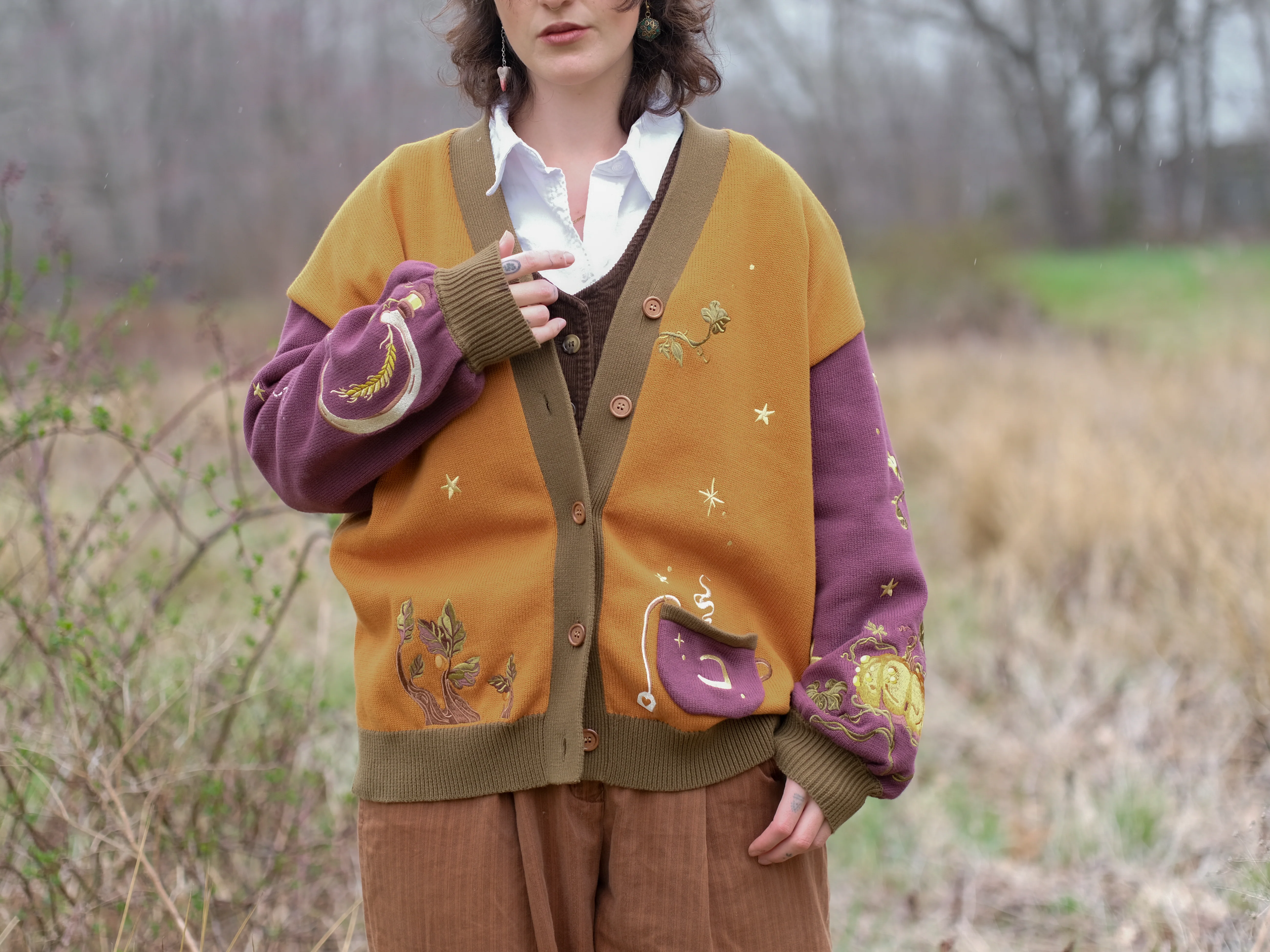 Harvest Witch // Embroidered Cardigan (Cotton) - Image 3