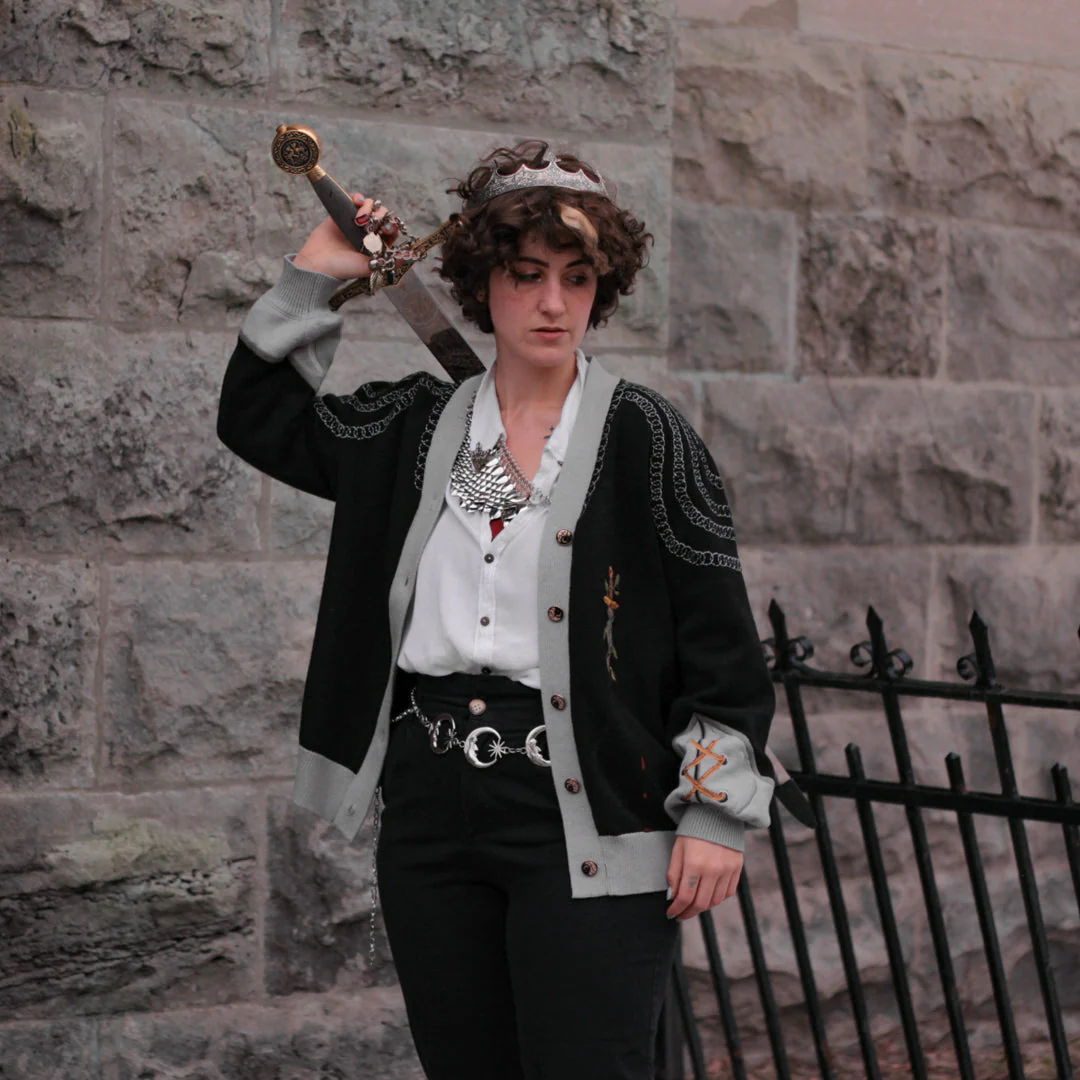 Knight in Cozy Armour Cardigan // The Raven Knight - Image 3