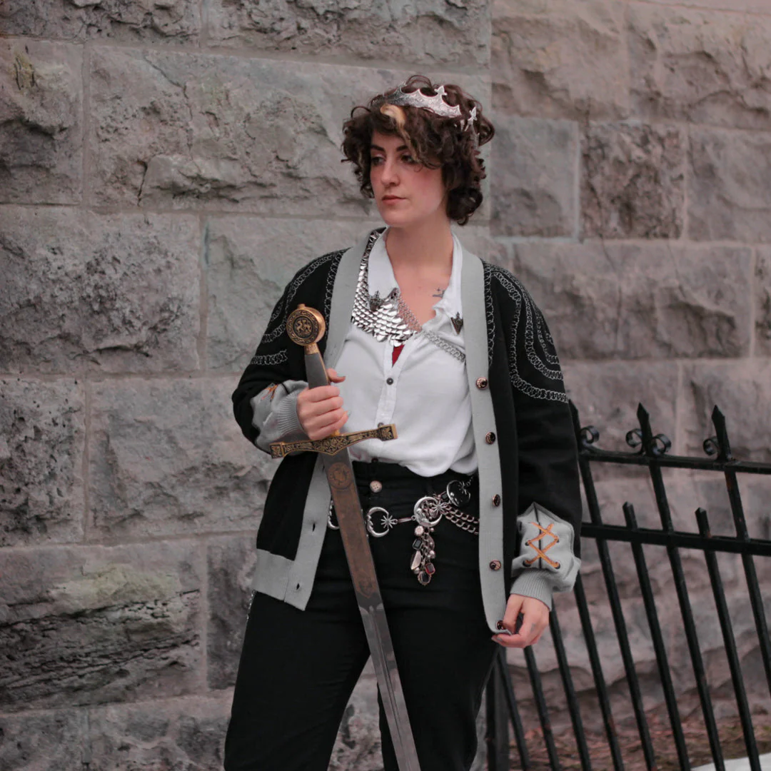 Knight in Cozy Armour Cardigan // The Raven Knight - Image 7
