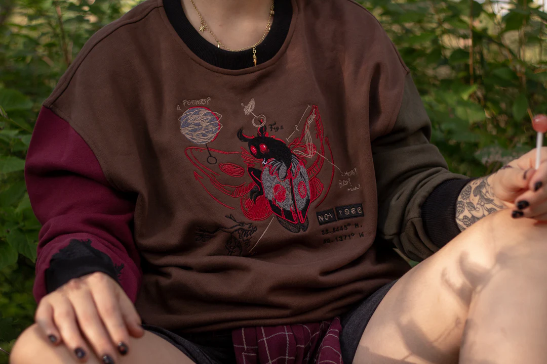 Mothman Crewneck // Cozy Cryptid Club - Image 3