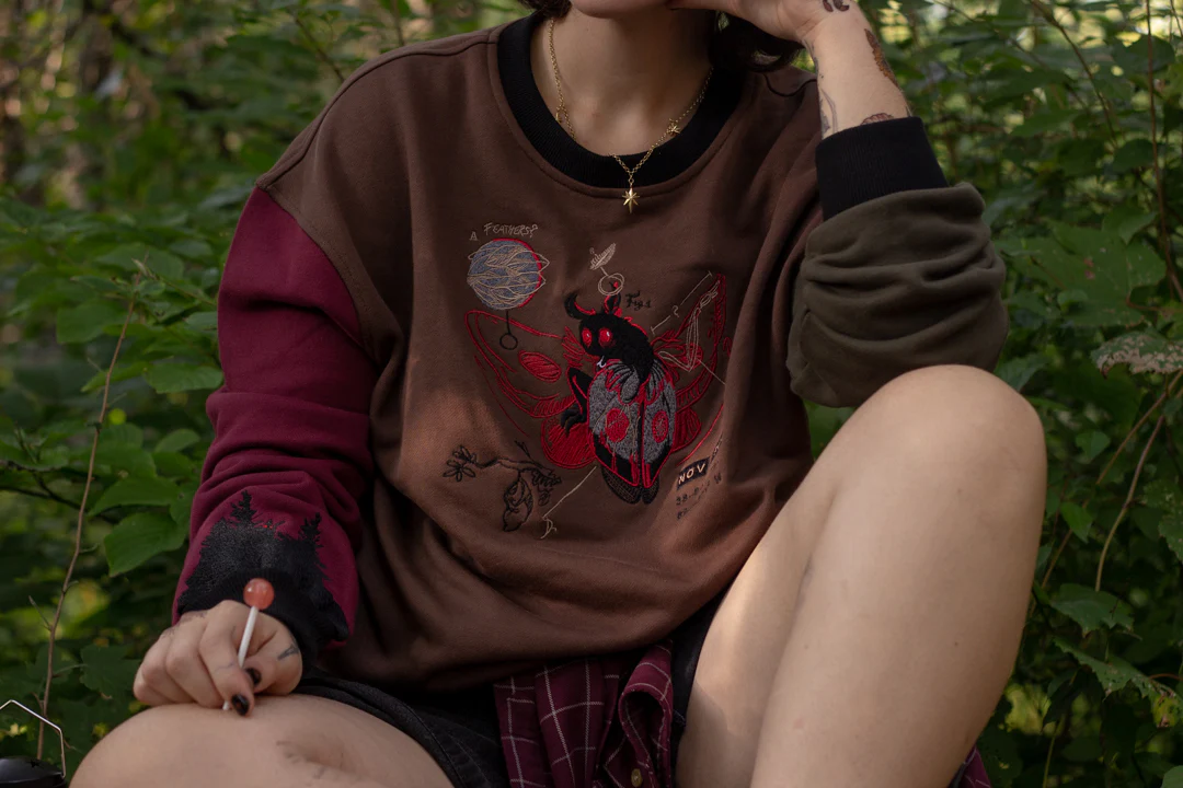 Mothman Crewneck // Cozy Cryptid Club - Image 7
