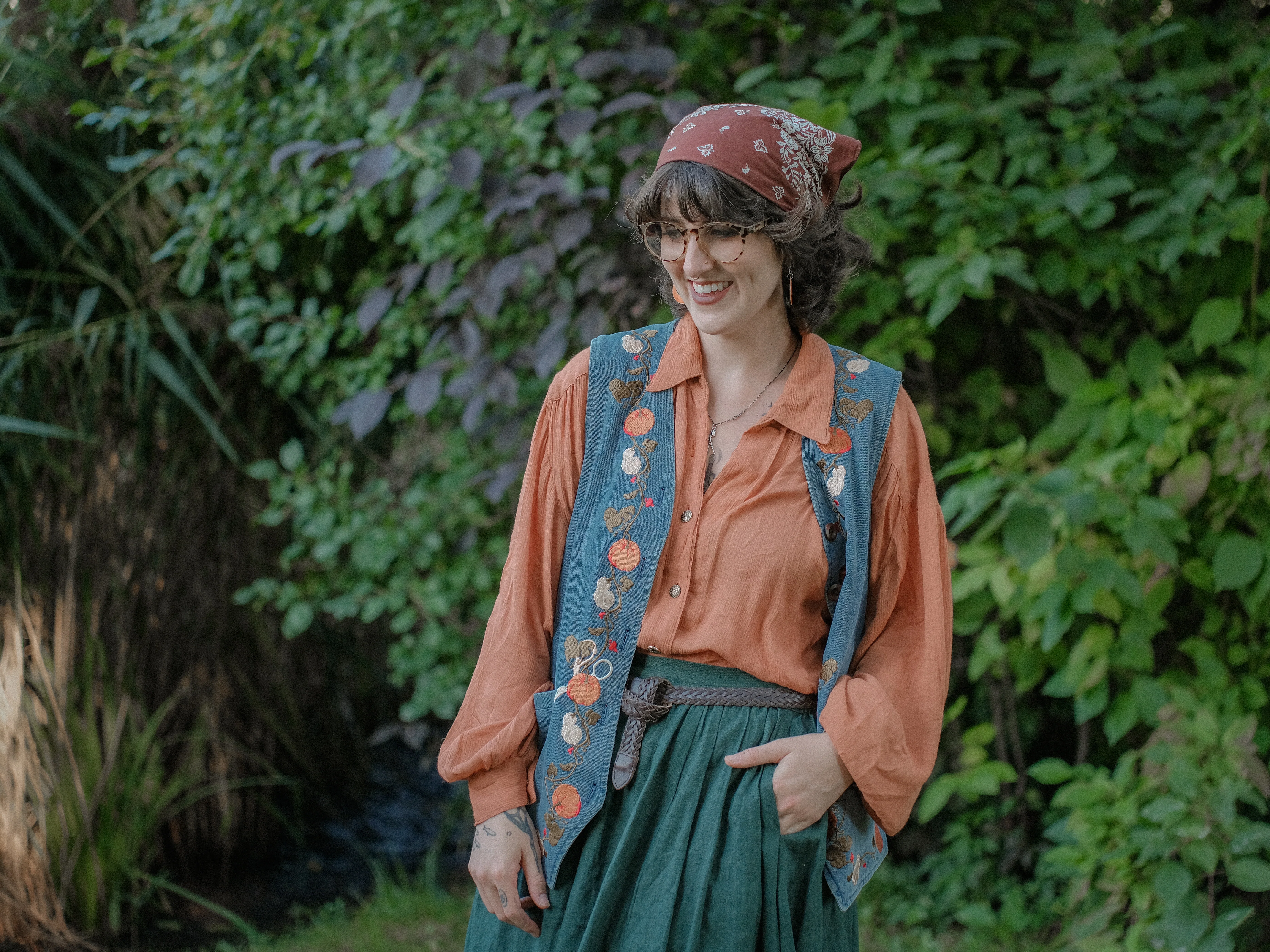 September Days // Full Length Vintage-Wash Denim Vest - Image 3