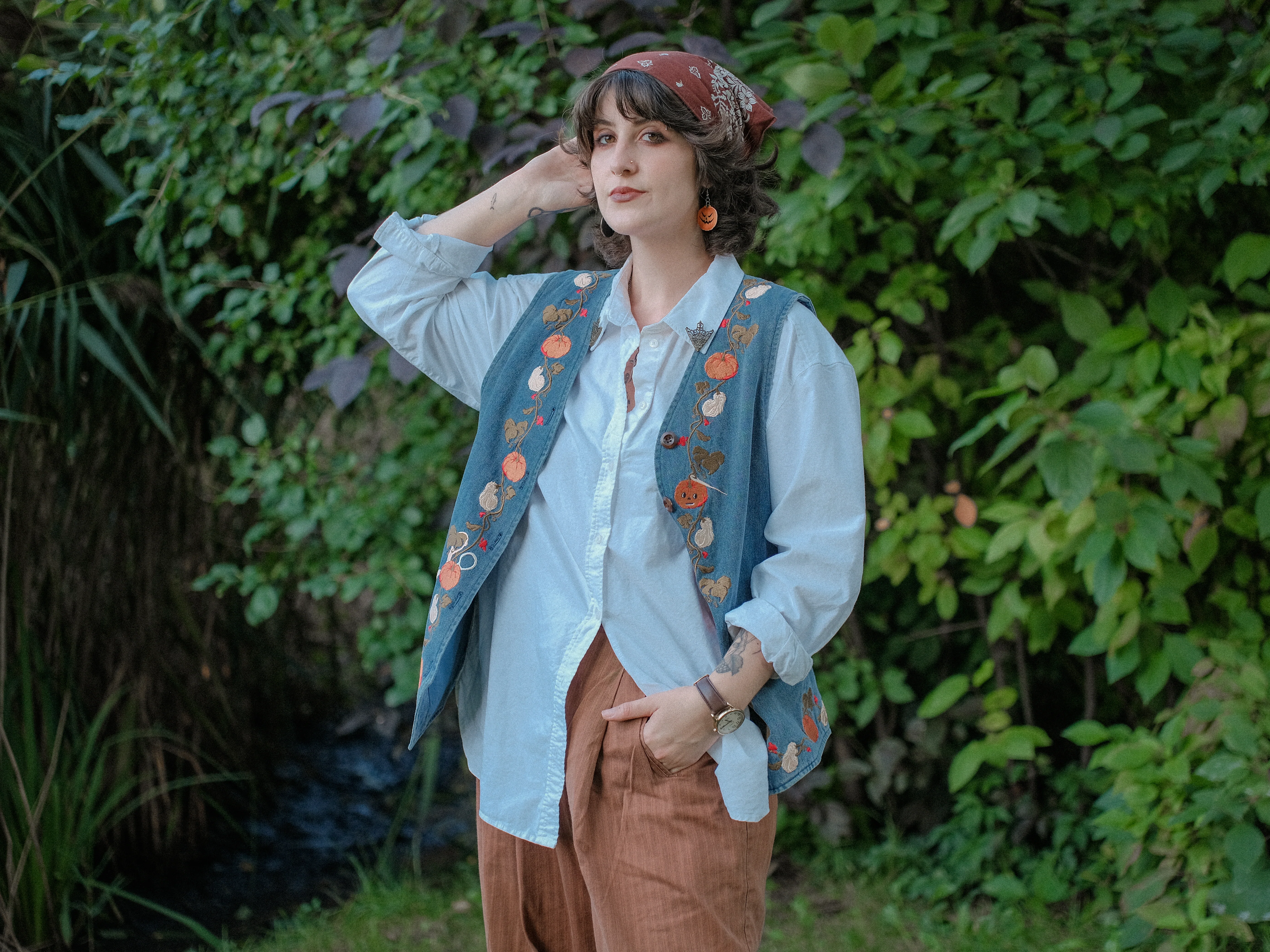 September Days // Full Length Vintage-Wash Denim Vest - Image 4