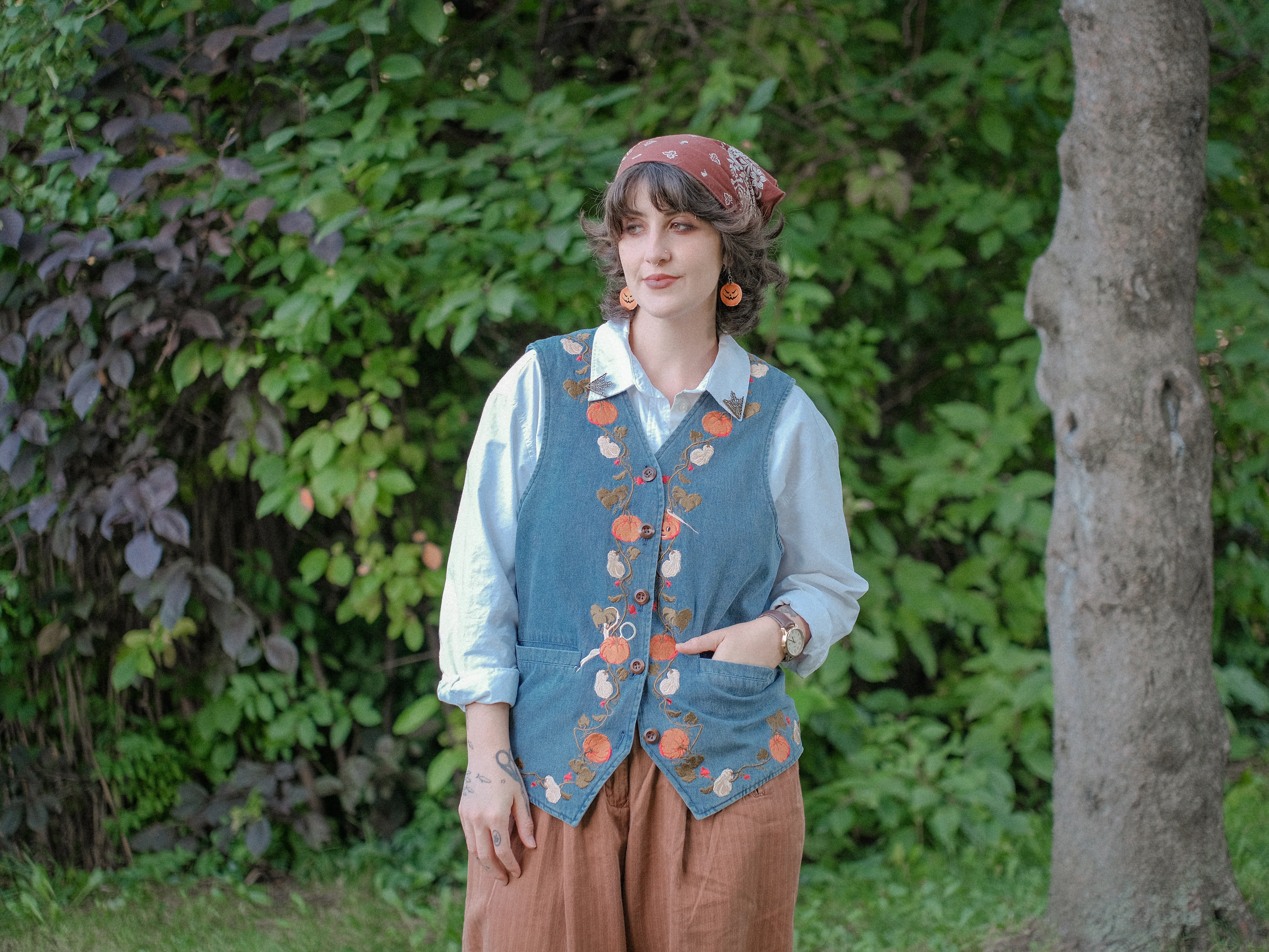 September Days // Full Length Vintage-Wash Denim Vest - Image 5