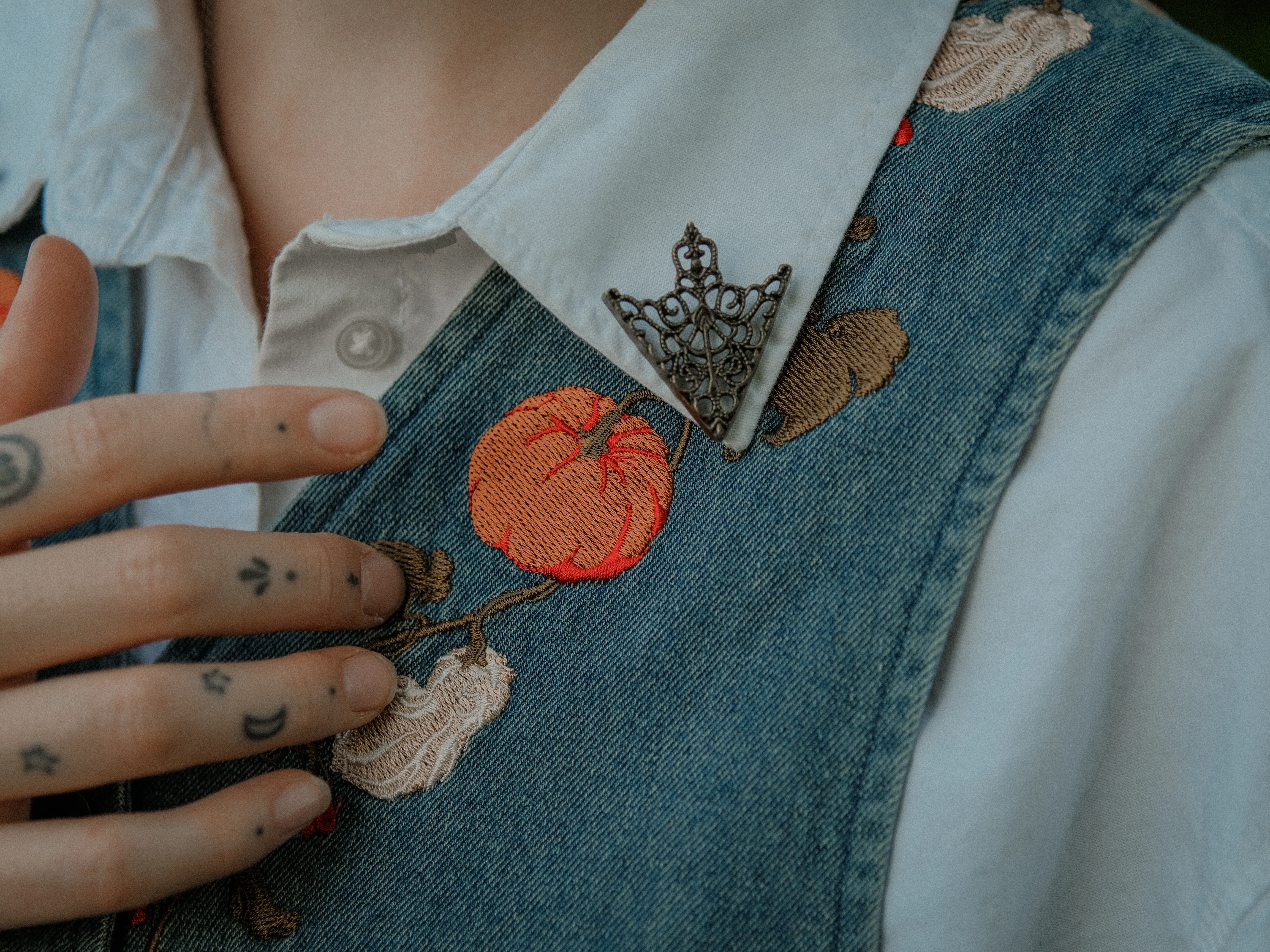 September Days // Full Length Vintage-Wash Denim Vest - Image 7