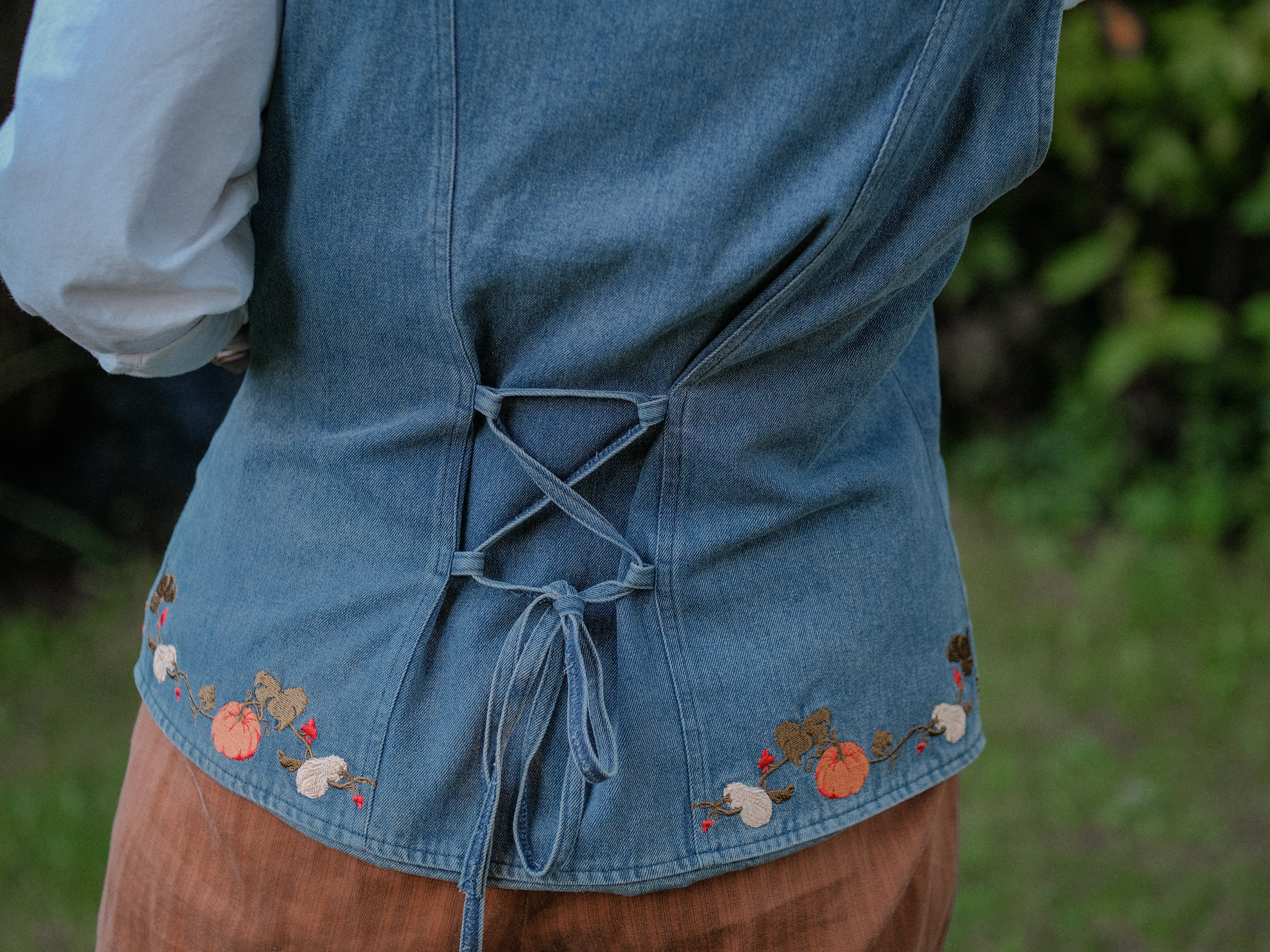 September Days // Full Length Vintage-Wash Denim Vest - Image 8