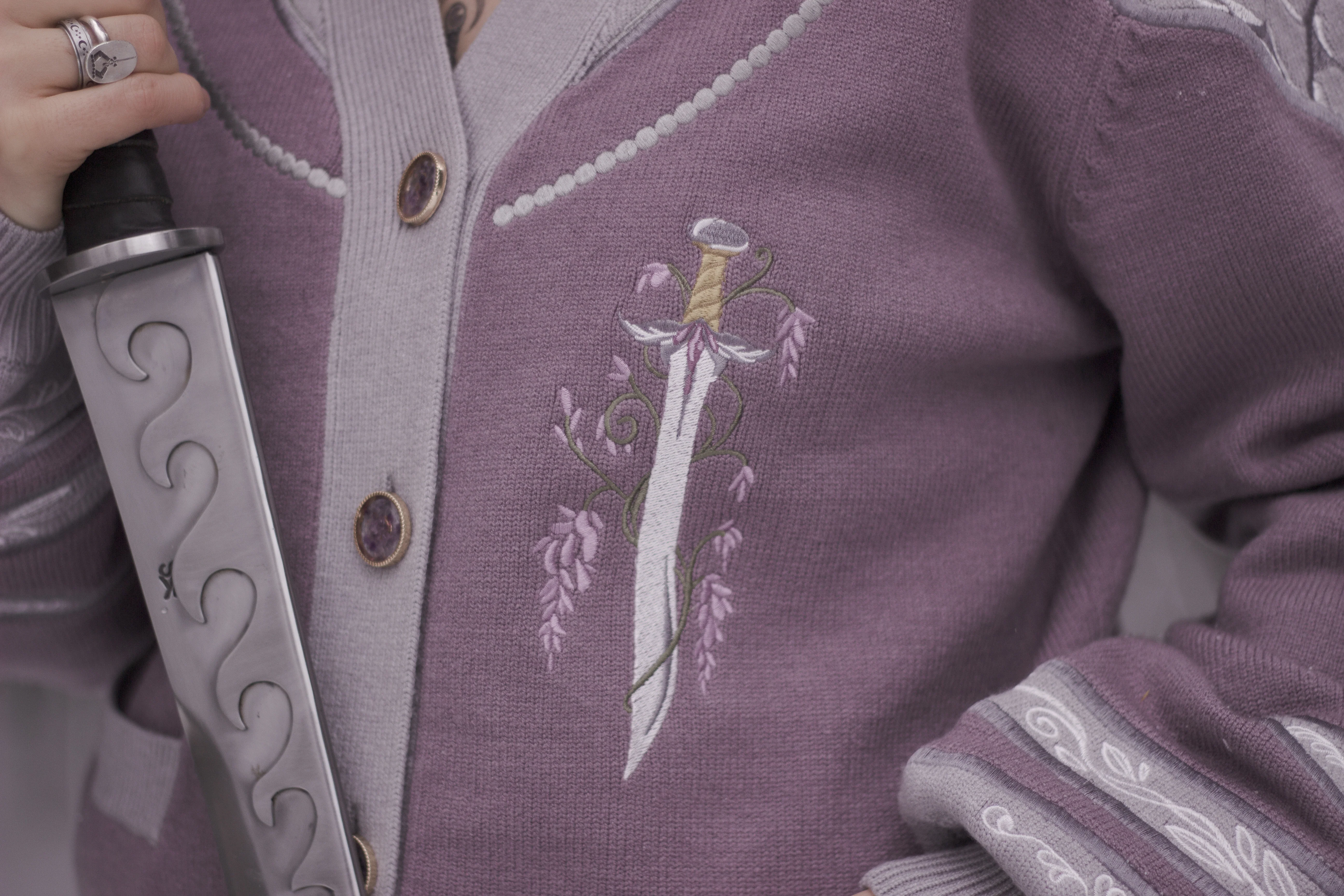 The Knight of Wisteria // Embroidered Cardigan - Image 3