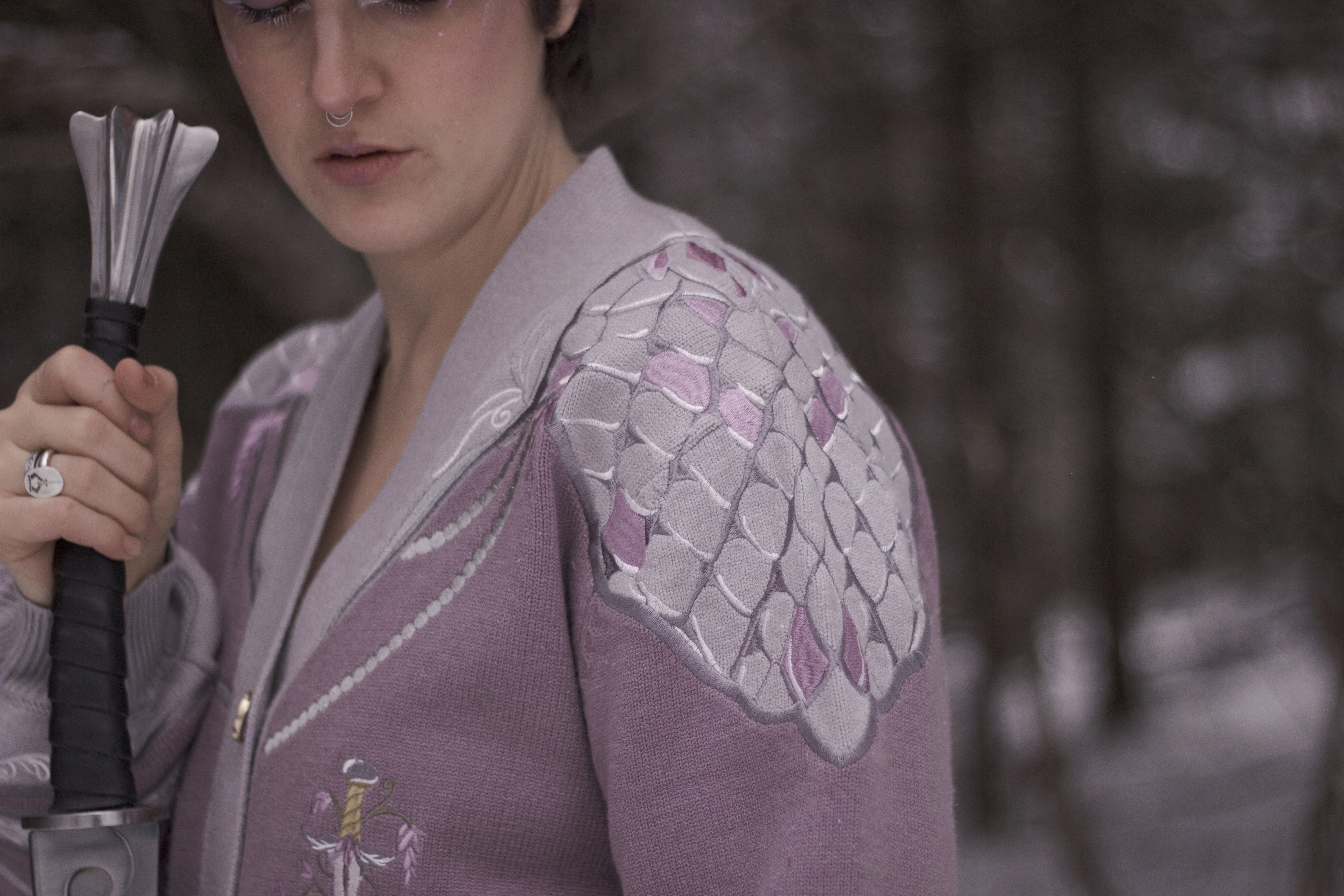 The Knight of Wisteria // Embroidered Cardigan - Image 6