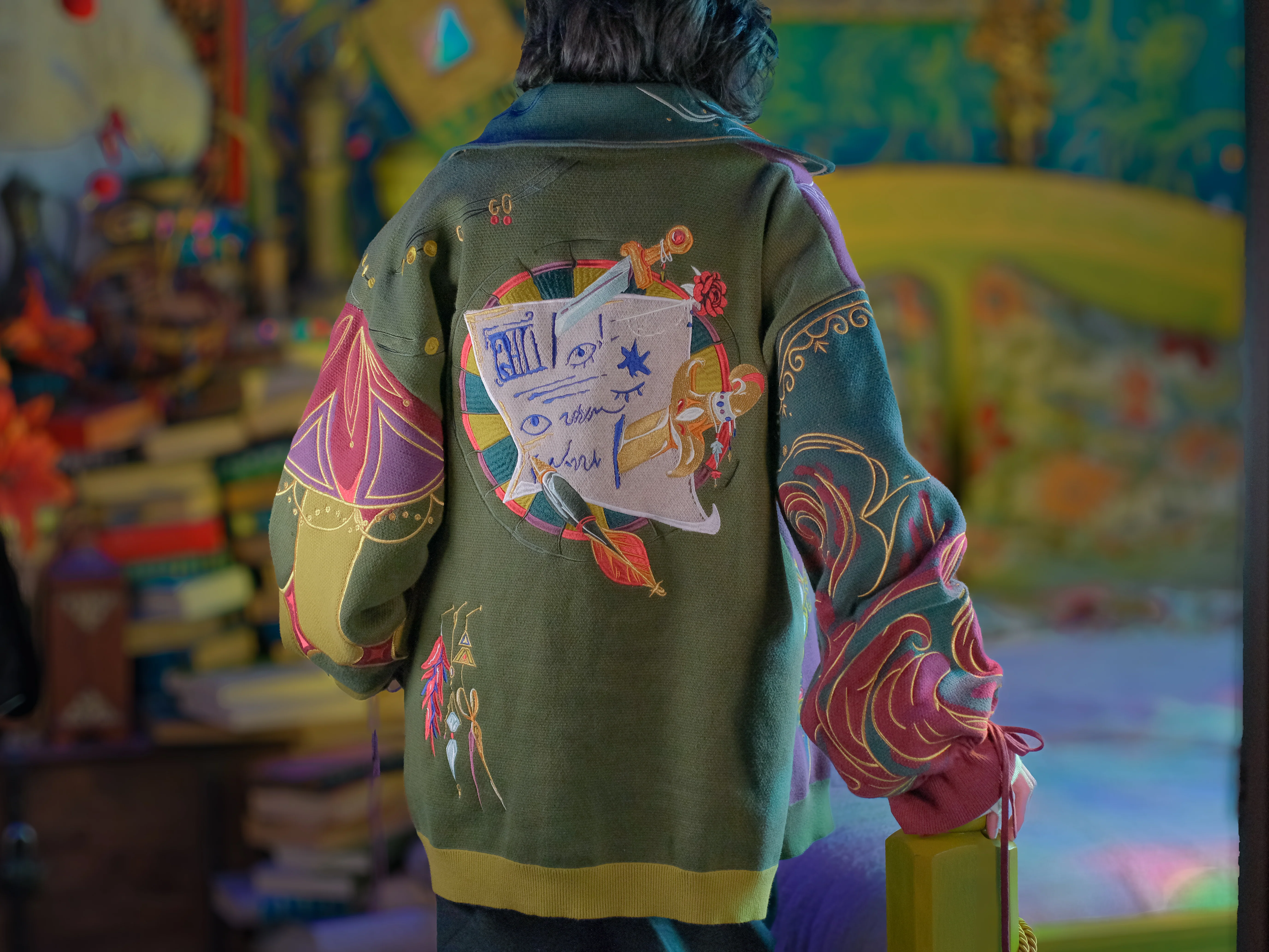 The Wizard of Trinkets and Chaos // Embroidered Cardigan // PRE-ORDER - Image 4
